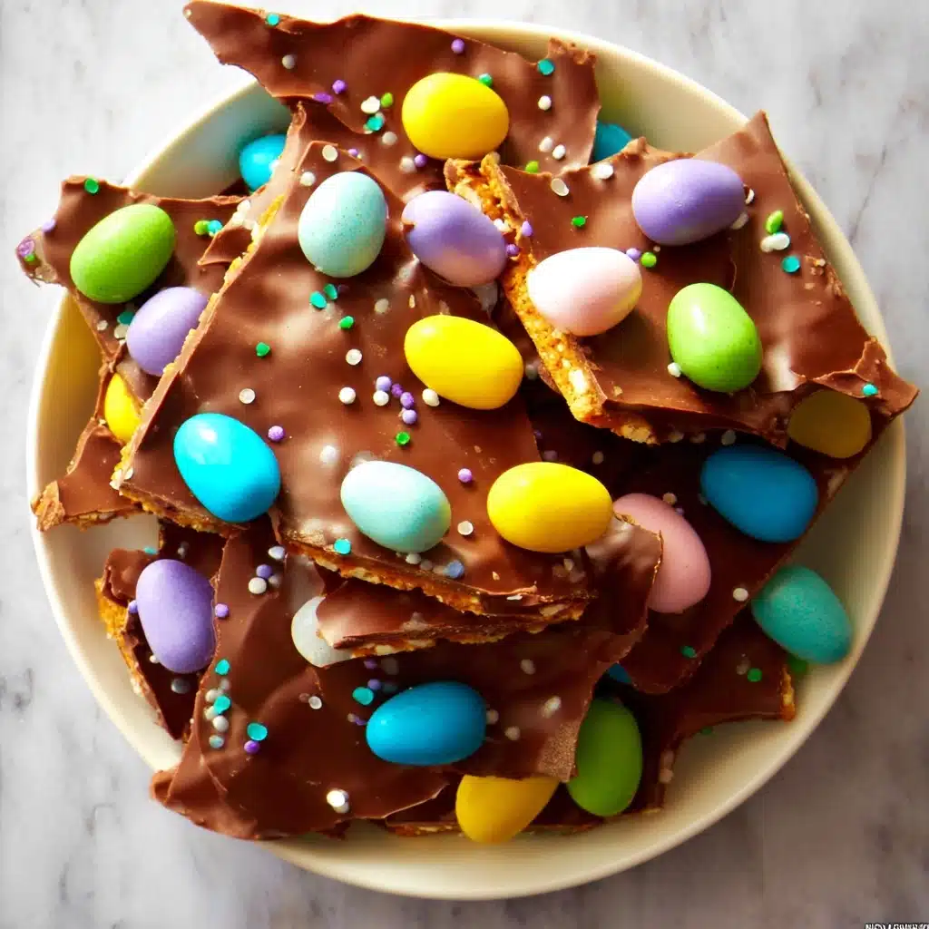 Easter Egg Pretzel Bark Recipe - Recipe Image