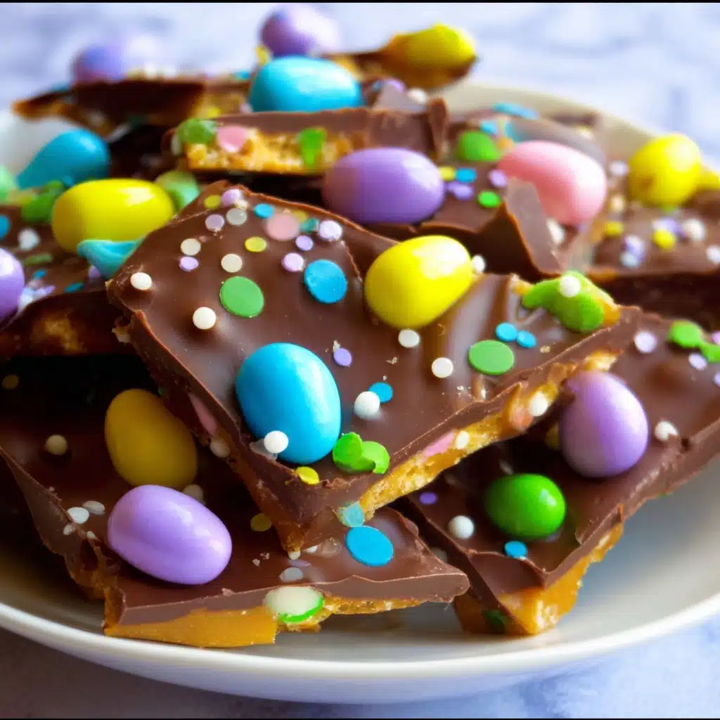 Easter Egg Pretzel Bark Recipe - Recipe Image