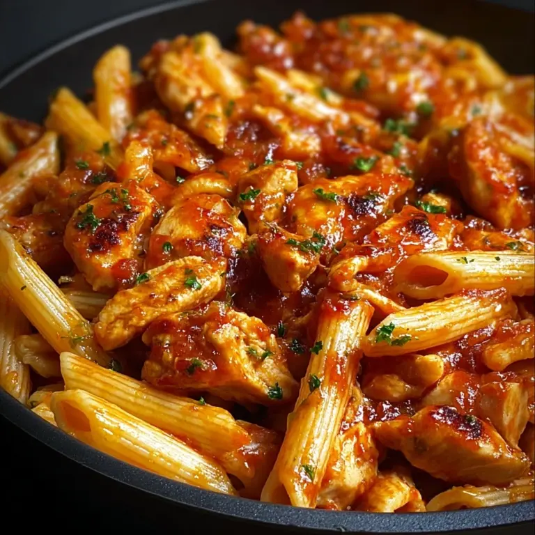 One-Pan Tangy Honey BBQ Chicken Penne Recipe