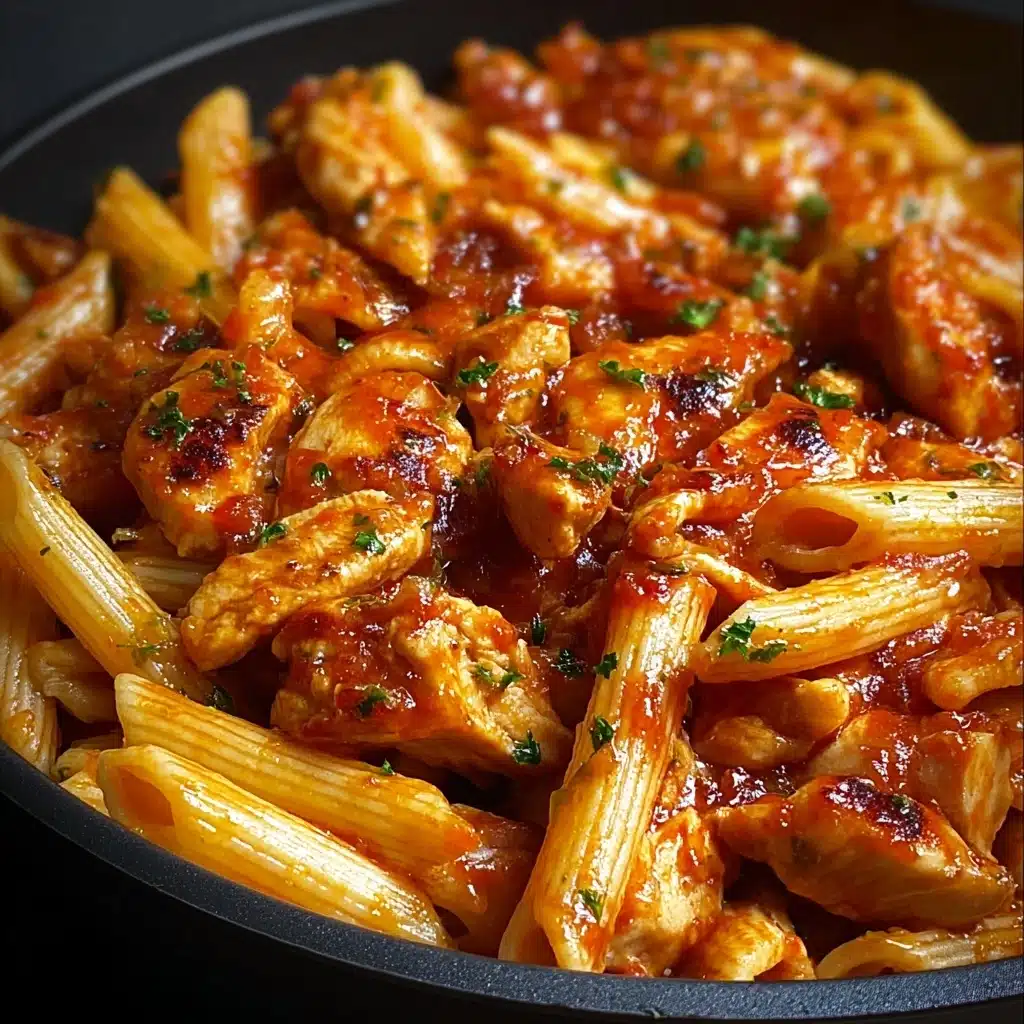 One-Pan Tangy Honey BBQ Chicken Penne Recipe - Recipe Image