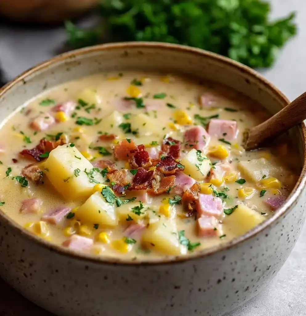 Ham and Potato Corn Chowder Recipe - Recipe Image