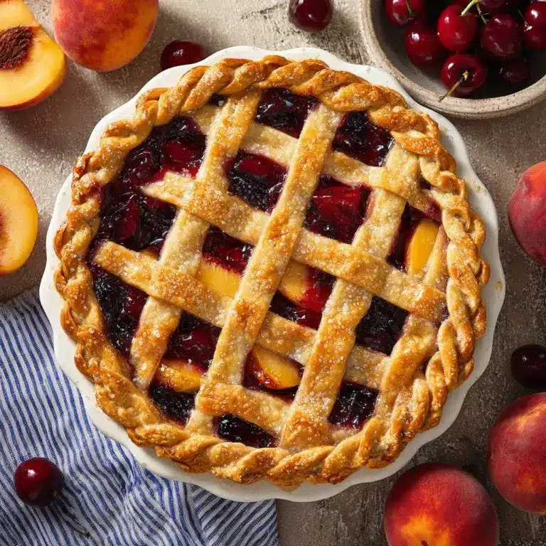 Cherry Peach Lattice Pie Recipe