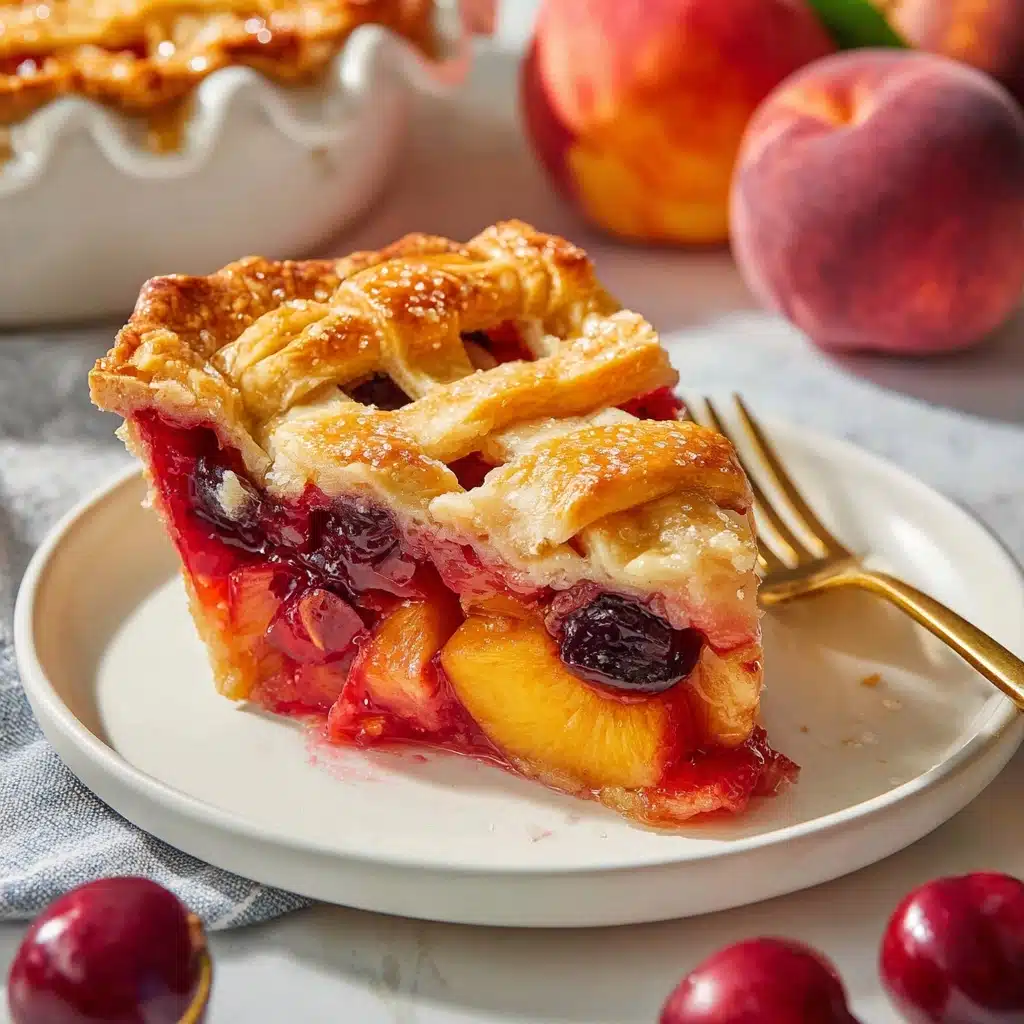 Cherry Peach Lattice Pie Recipe - Recipe Image
