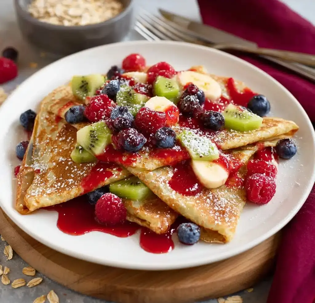 Healthy Oat Flour Crepes Recipe - Recipe Image