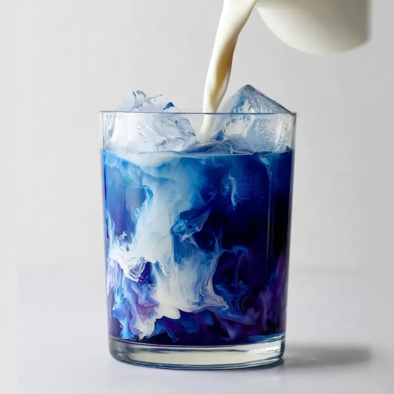 Iced Butterfly Pea Flower Tea Latte Recipe