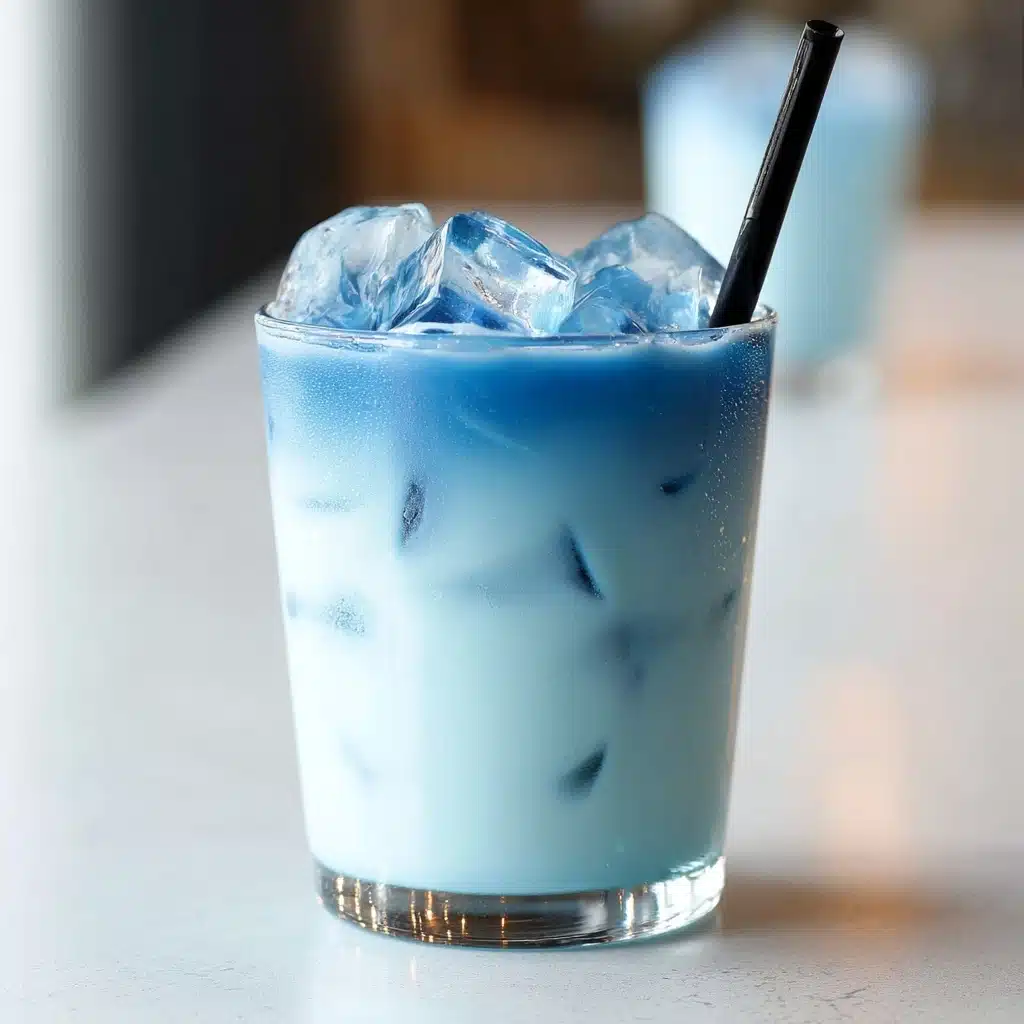 Iced Butterfly Pea Flower Tea Latte Recipe - Recipe Image