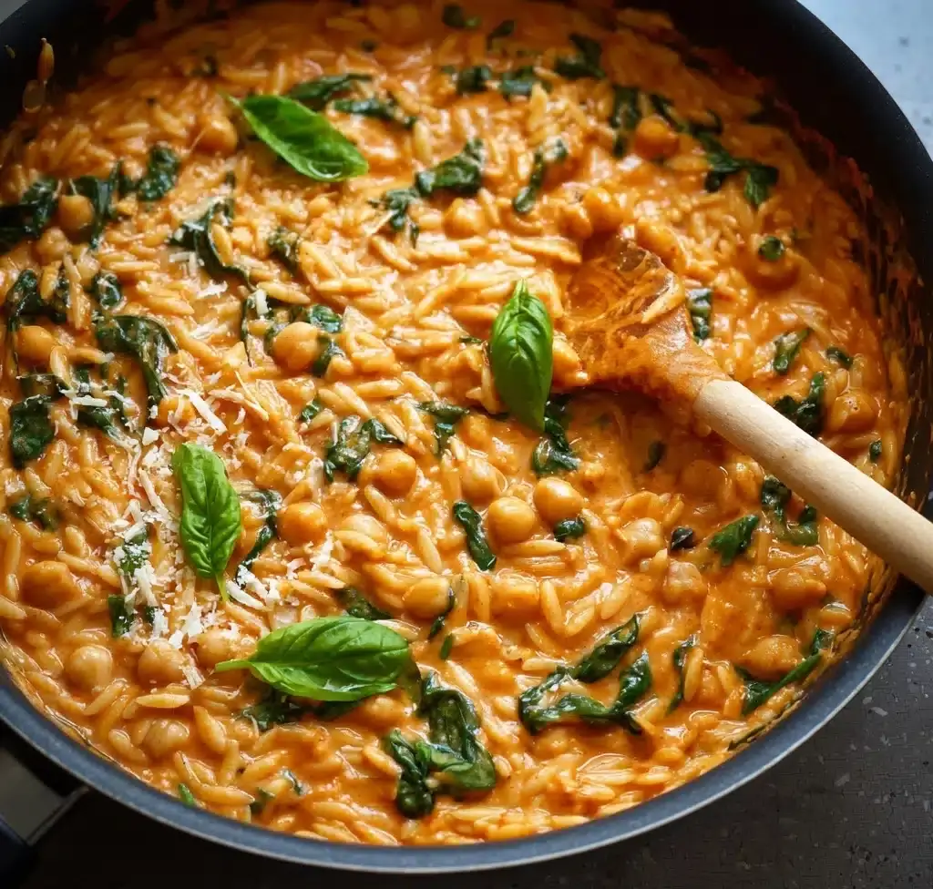 Marry Me Chickpeas and Orzo Recipe - Recipe Image