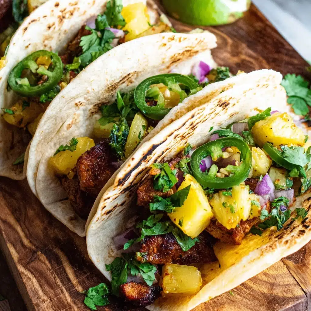 Blackened tilapia fish tacos with pineapple salsa Recipe - Recipe Image