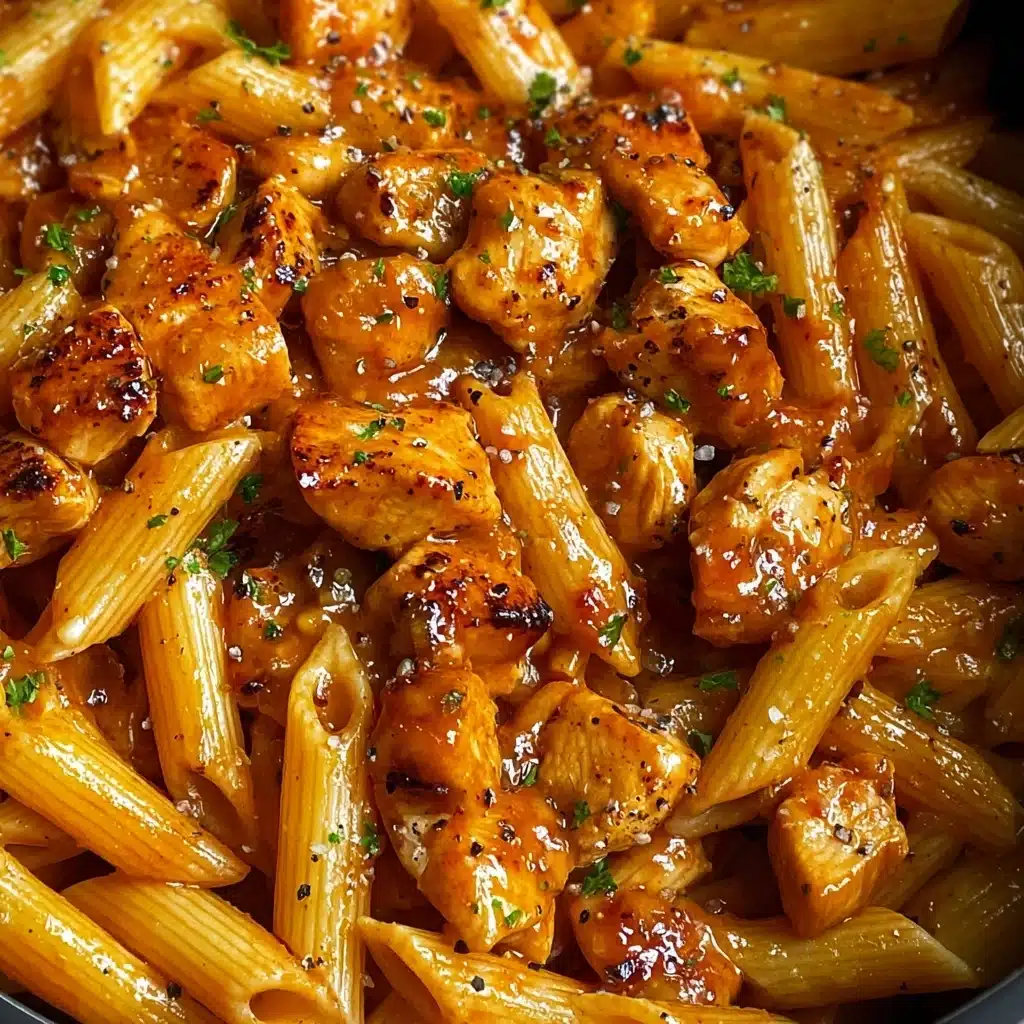 One-Pan Tangy Honey BBQ Chicken Penne Recipe - Recipe Image