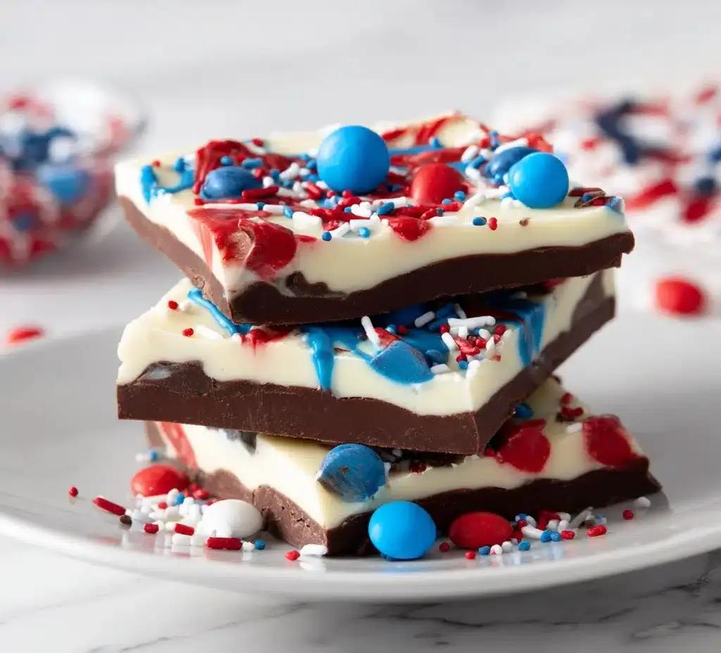 Red White & Blue Chocolate Bark Recipe