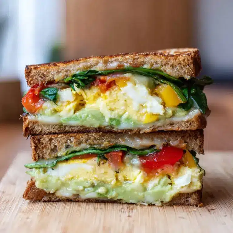 Healthy Avocado Egg Breakfast Sandwich Recipe