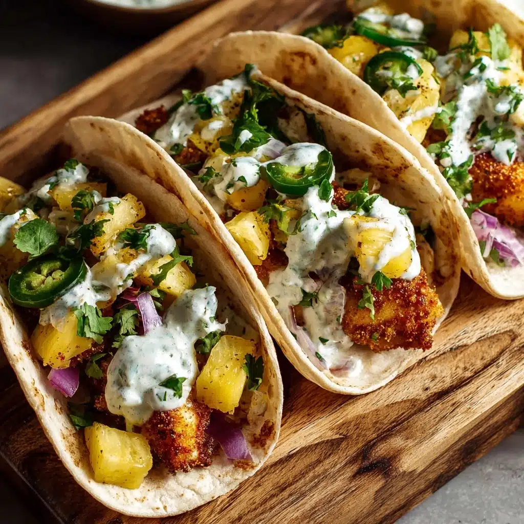 Blackened tilapia fish tacos with pineapple salsa Recipe