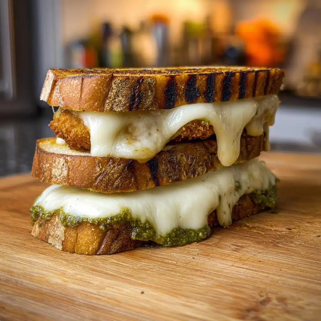 Crispy Grilled Chicken Grilled Cheese Sandwich Recipe - Recipe Image