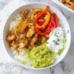 Chicken Fajita Rice Bowl Recipe