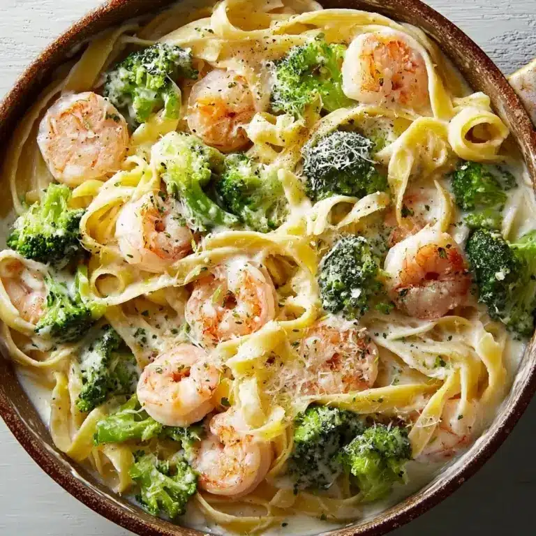 Creamy Shrimp & Broccoli Alfredo Recipe