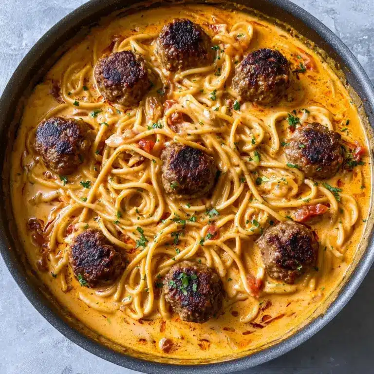 Creamy Spaghetti & Meatballs Recipe