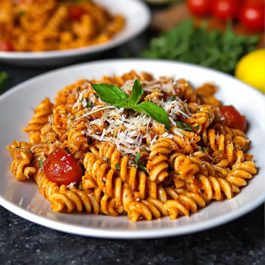 Pasta With Pesto Rosso (Sun-Dried Tomato Pesto) Recipe - Recipe Image