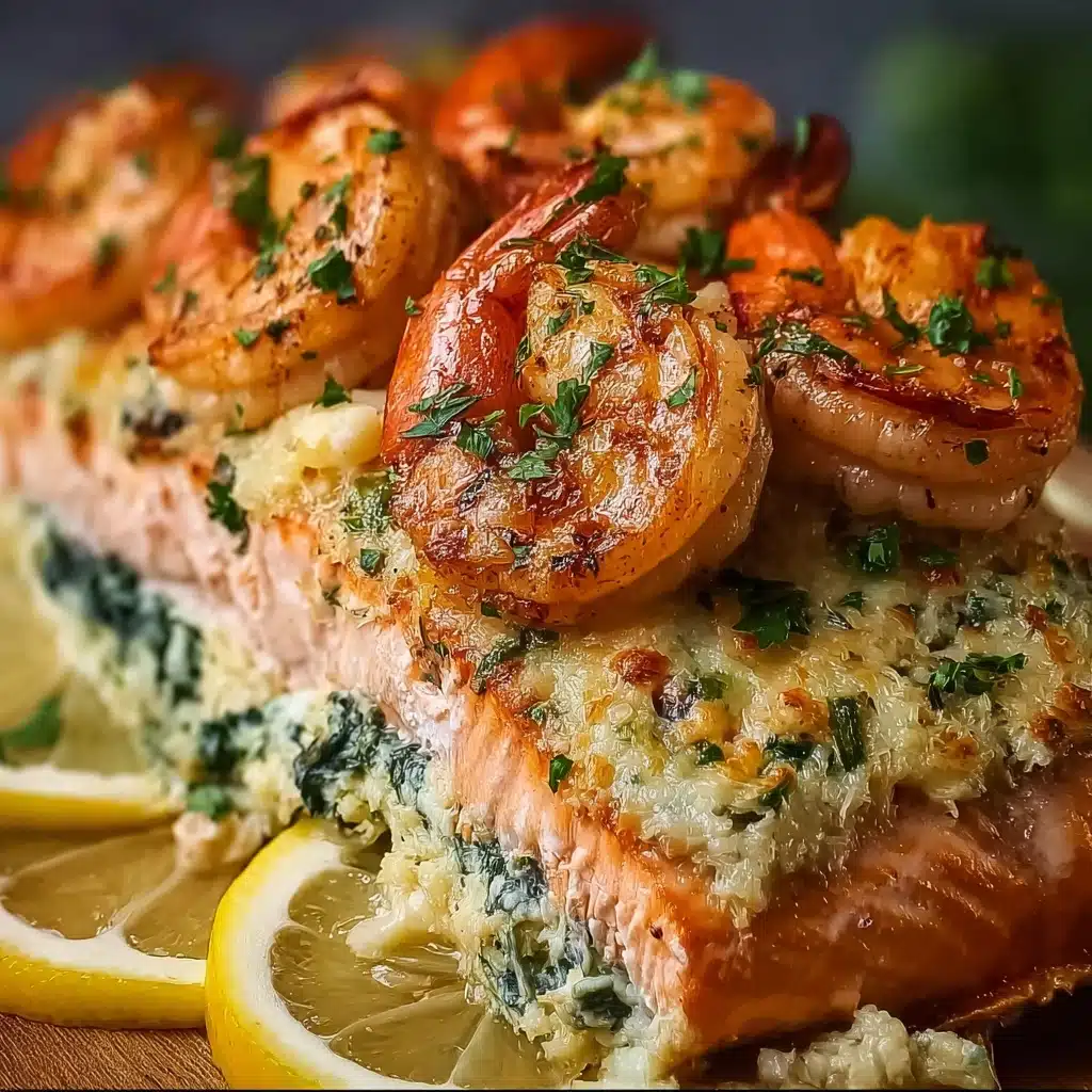Crab and Shrimp Stuffed Salmon Recipe - Recipe Image
