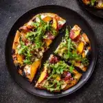 Peach Flatbread with Goat Cheese & Prosciutto Recipe