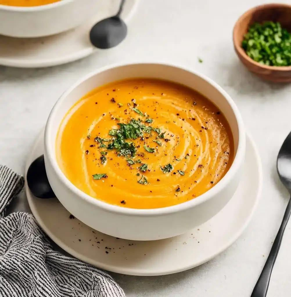Zesty Carrot Ginger Soup Recipe - Recipe Image