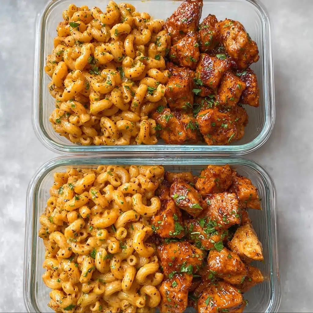 High-Protein Honey Garlic Butter Chicken with Mac & Cheese Recipe - Recipe Image