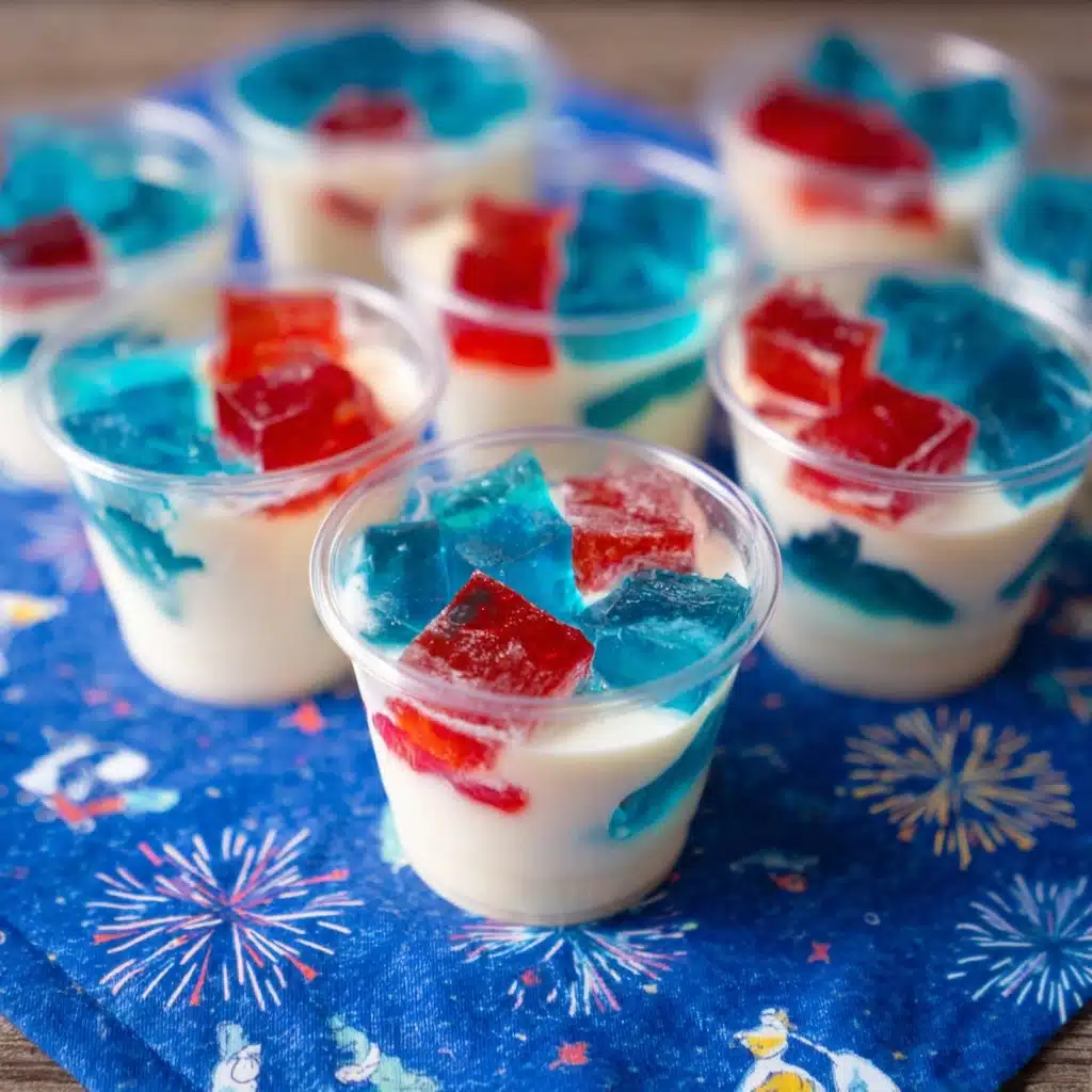 July 4th Stained Glass Jello Shots Recipe - Recipe Image