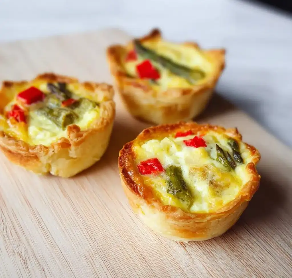 Roasted Red Pepper Asparagus Mini Tarts Recipe - Recipe Image