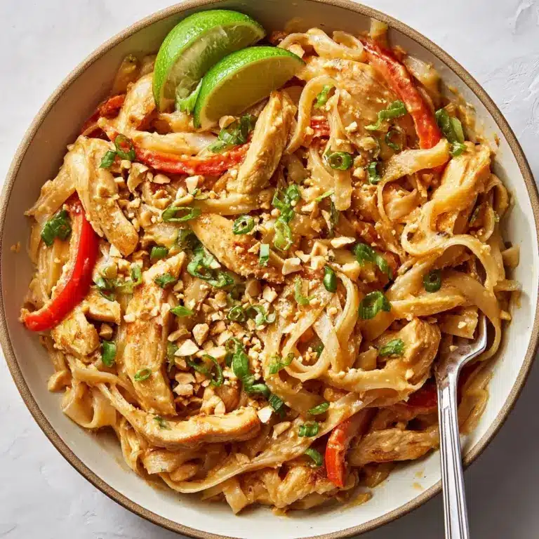Creamy Peanut-Lime Chicken With Noodles Recipe