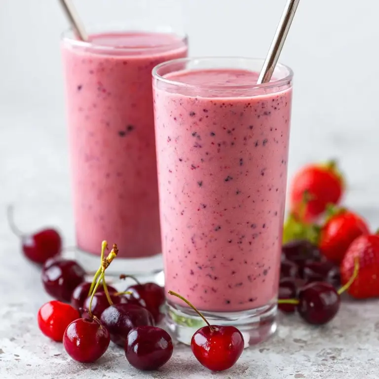 Summer Cherry Strawberry Smoothie Recipe