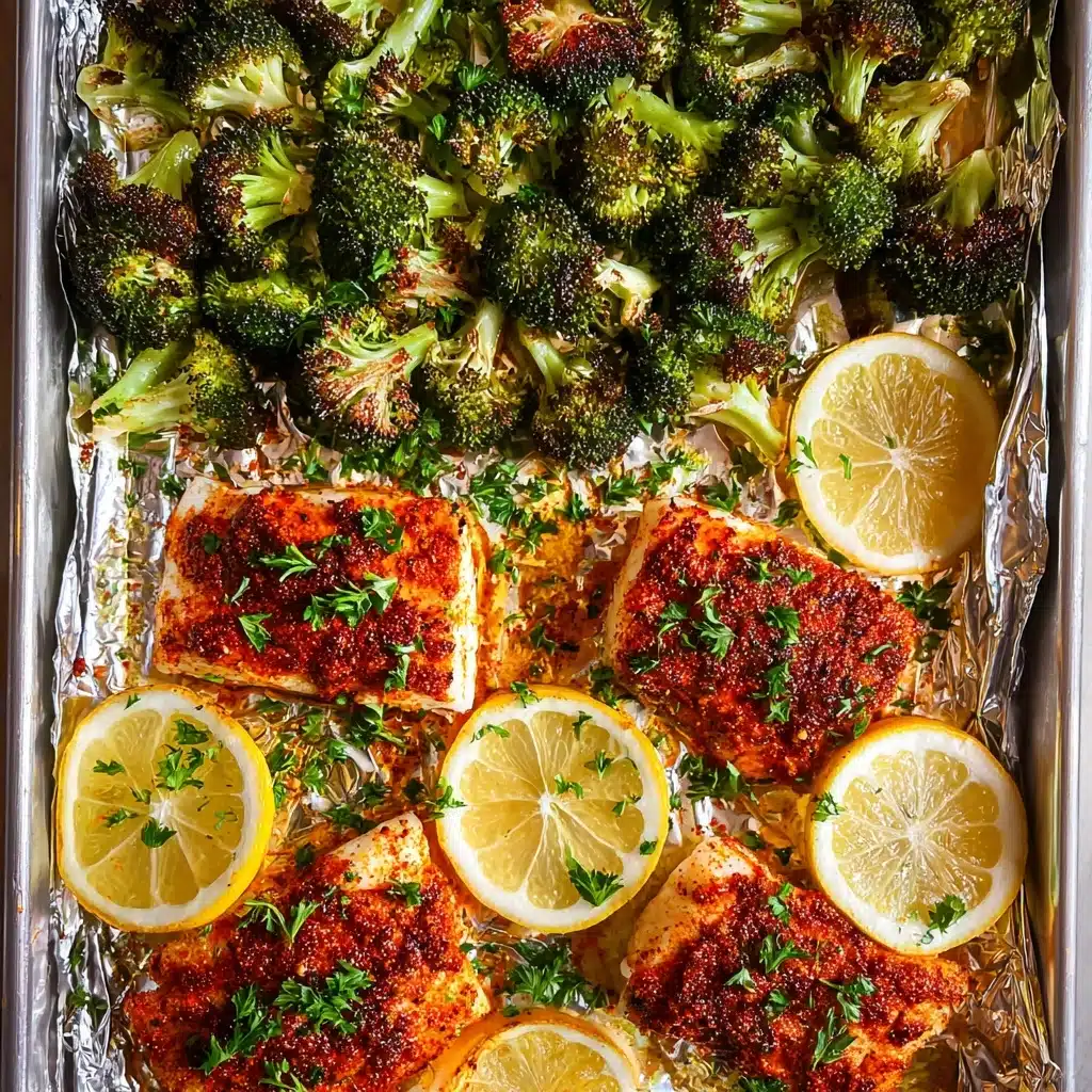 Sheet Pan Paprika Parmesan Cod with Broccoli Recipe