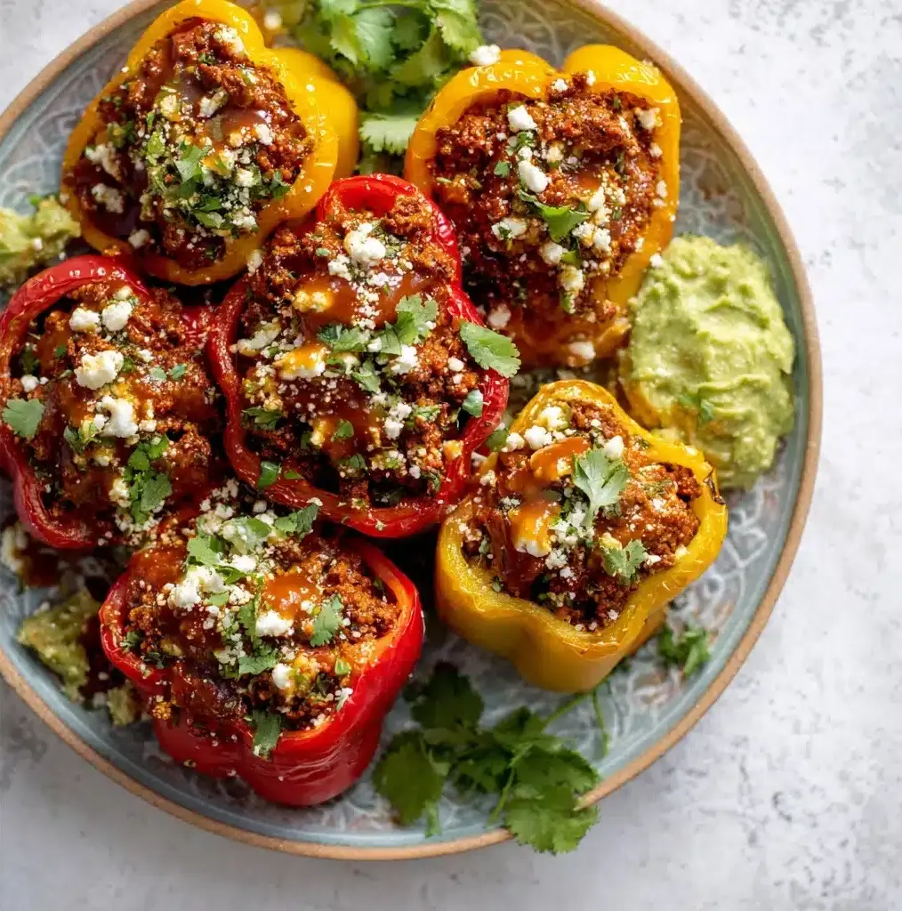 Turkey Taco Stuffed Peppers Recipe - Recipe Image