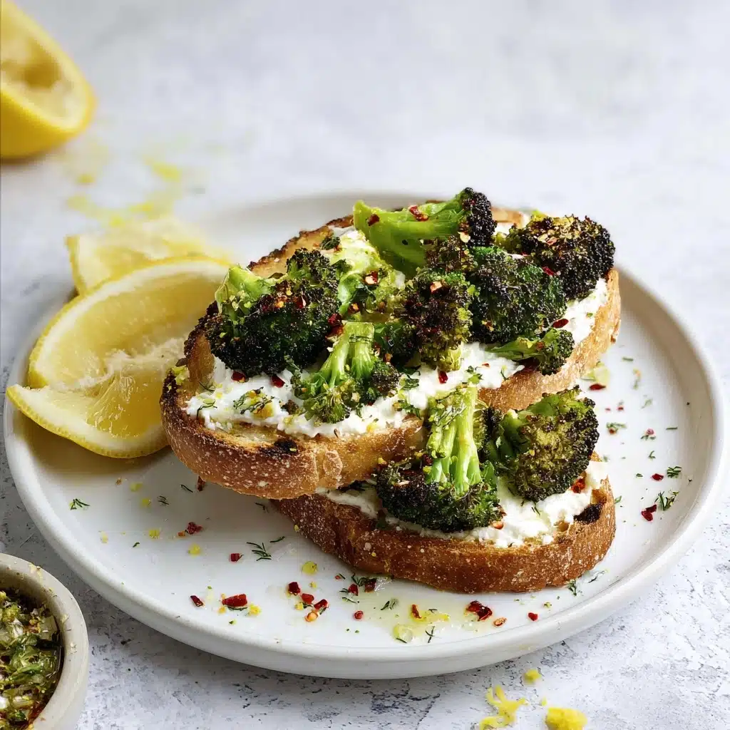 Roasted Broccoli Toast Recipe - Recipe Image