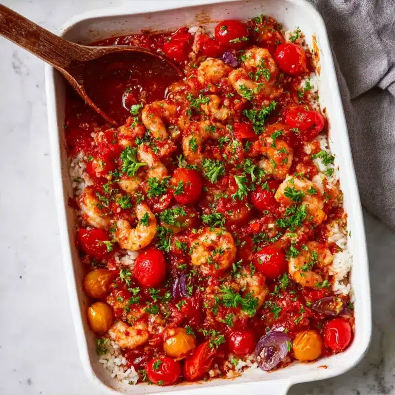Healthy Italian Shrimp and Rice Casserole Recipe