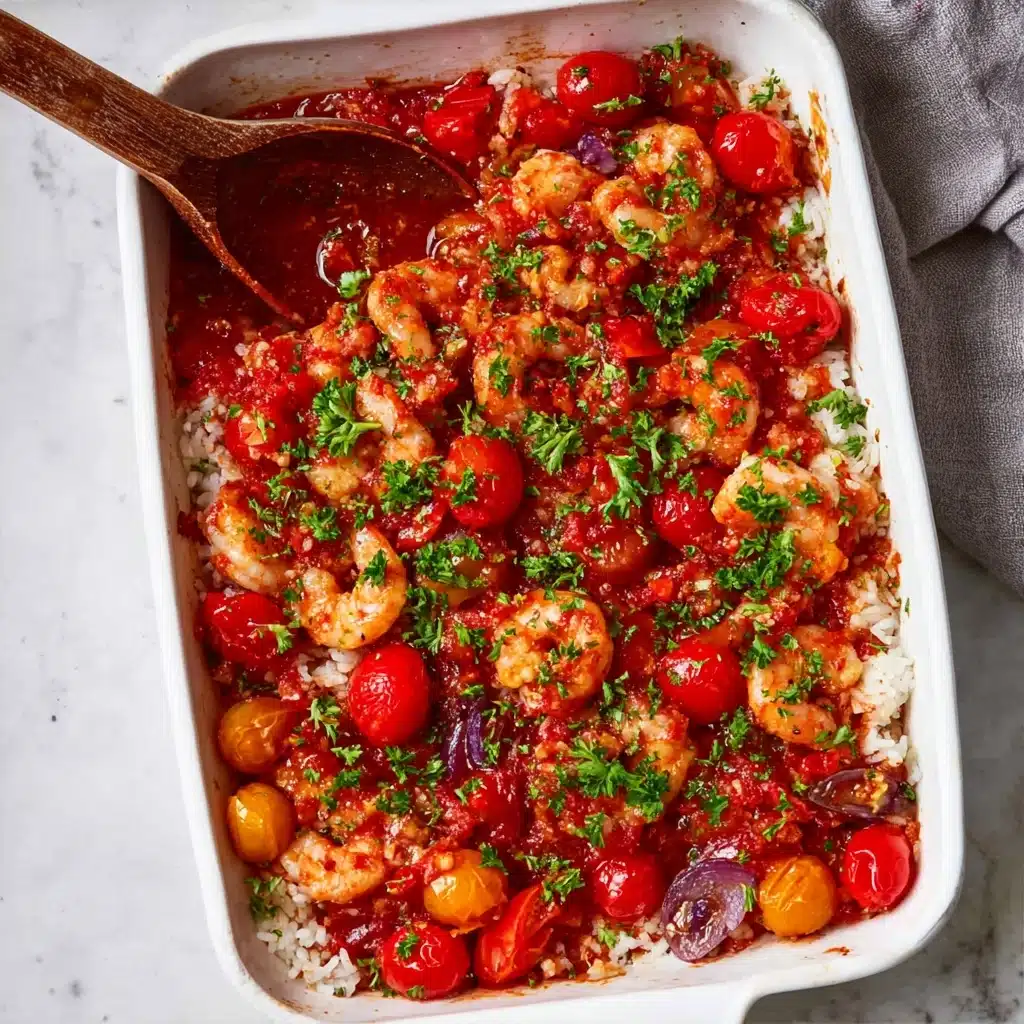 Healthy Italian Shrimp and Rice Casserole Recipe - Recipe Image