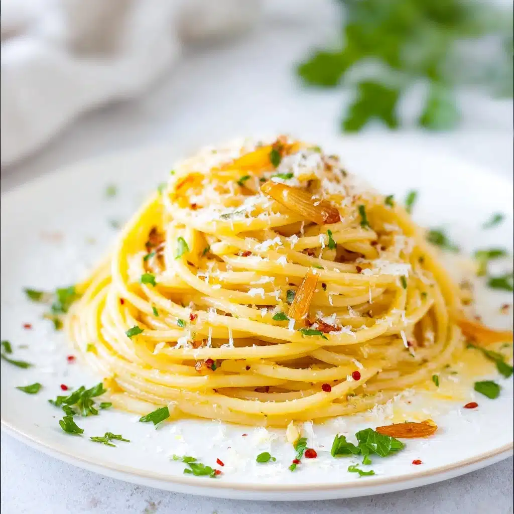 Pasta Aglio e Olio (Garlic and Oil Chef Style!) Recipe - Recipe Image