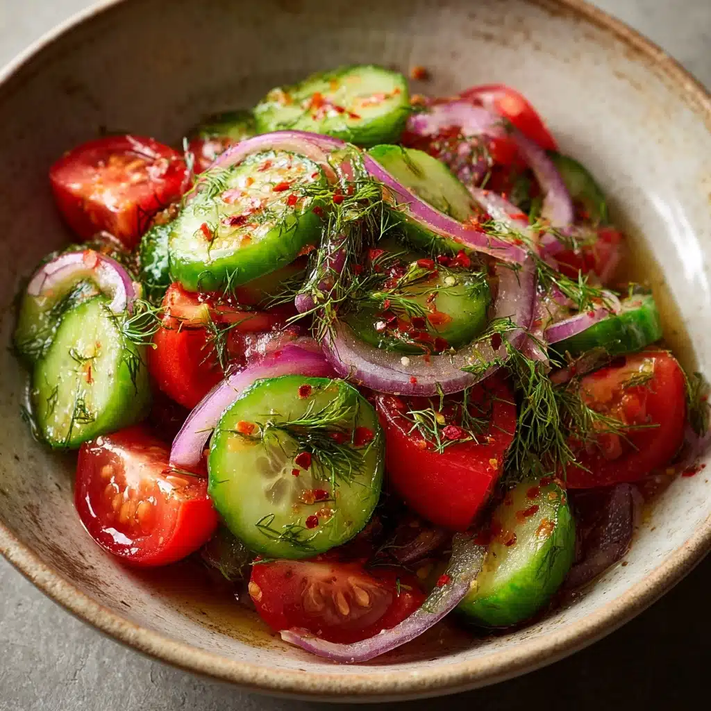 Marinated Cucumbers, Onions & Tomatoes Recipe - Recipe Image