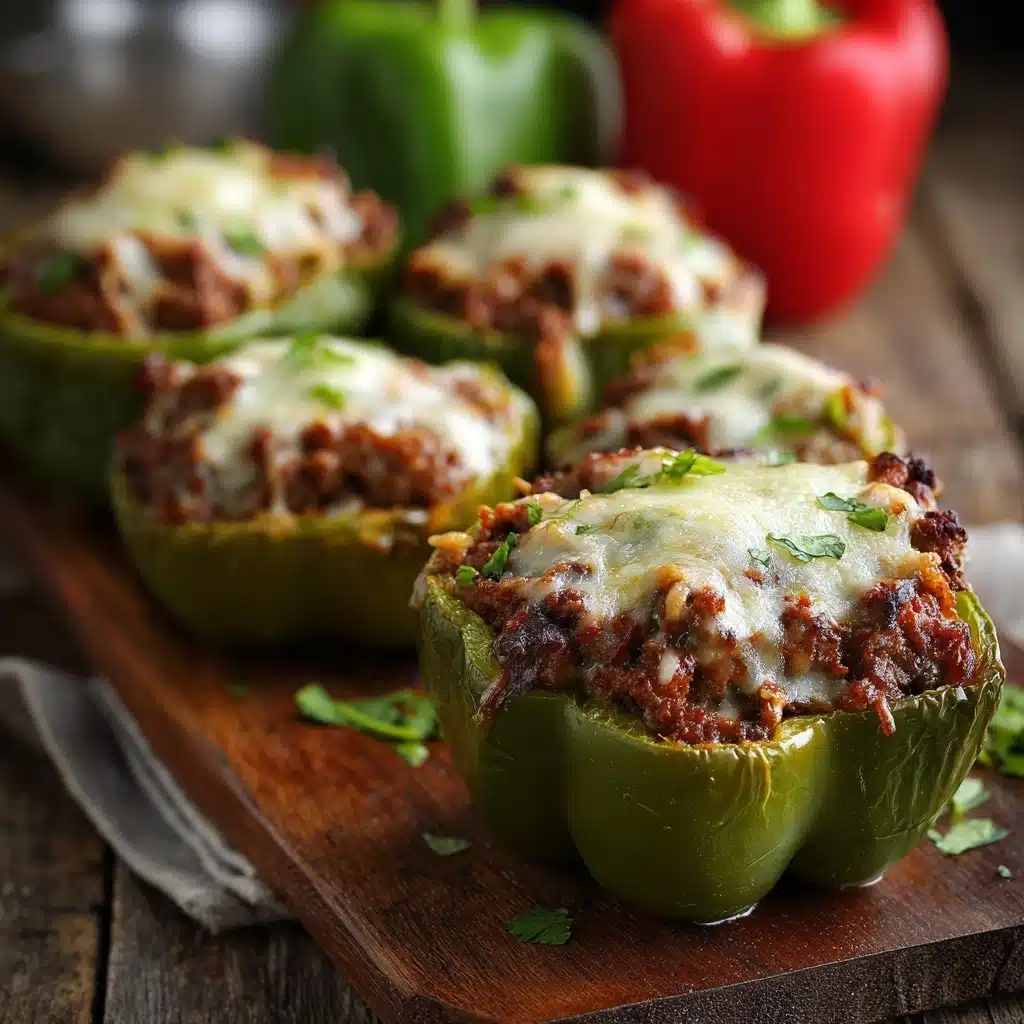 Philly Cheesesteak Loaded Stuffed Peppers Recipe - Recipe Image