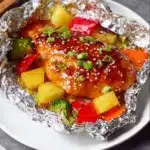 Teriyaki Chicken and Pineapple Foil Packets Recipe