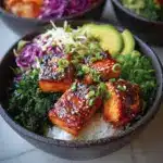 Crispy Bang Bang Salmon Bite Bowls Recipe