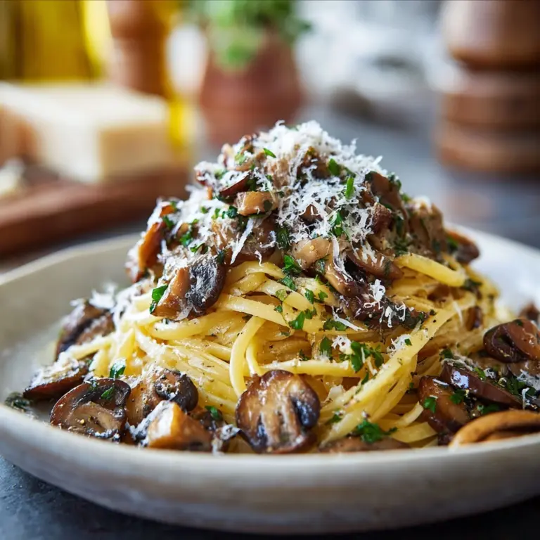 Garlic Mushroom Pasta Recipe