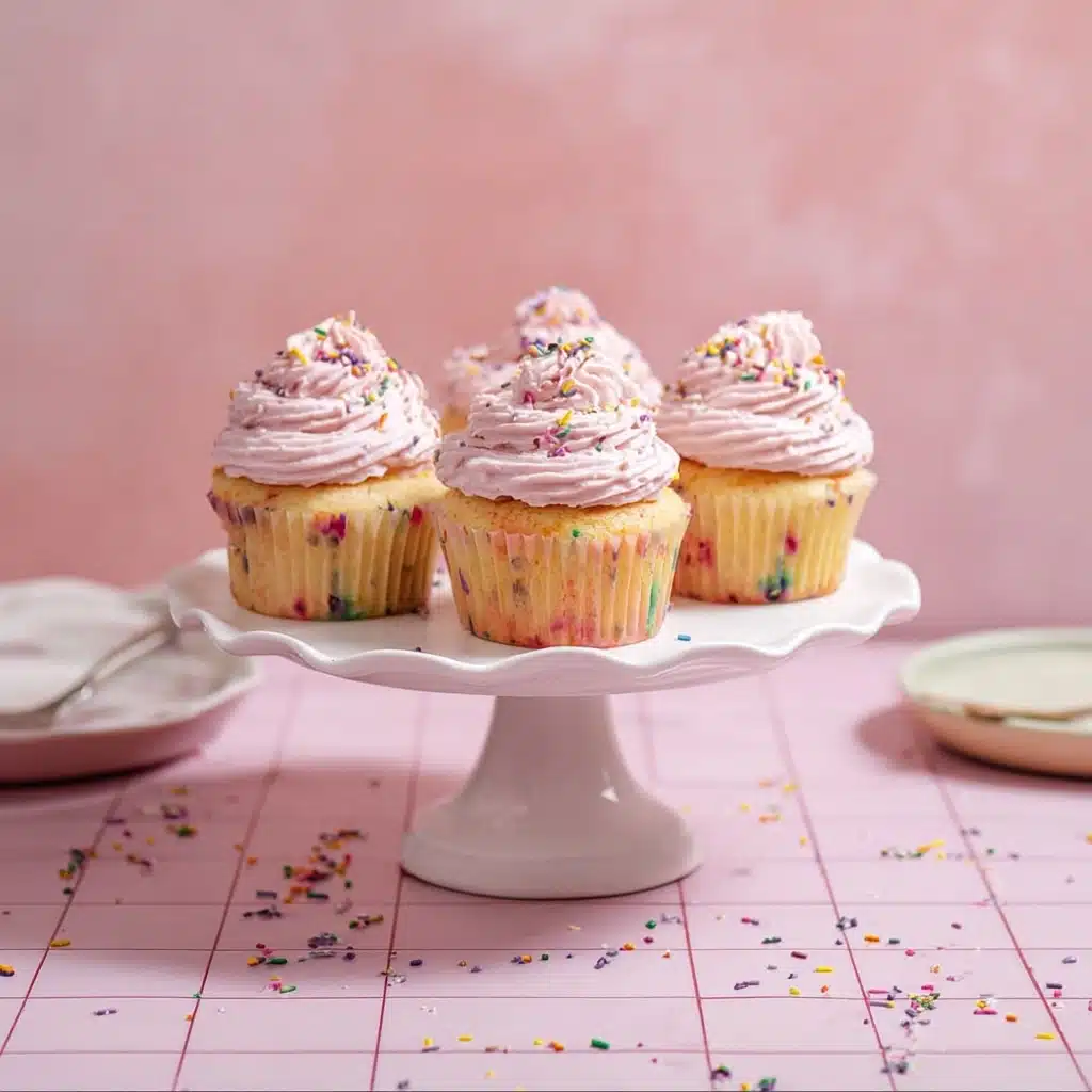 5-Minute Funfetti Frosting for Cakes and Cupcakes Recipe - Recipe Image