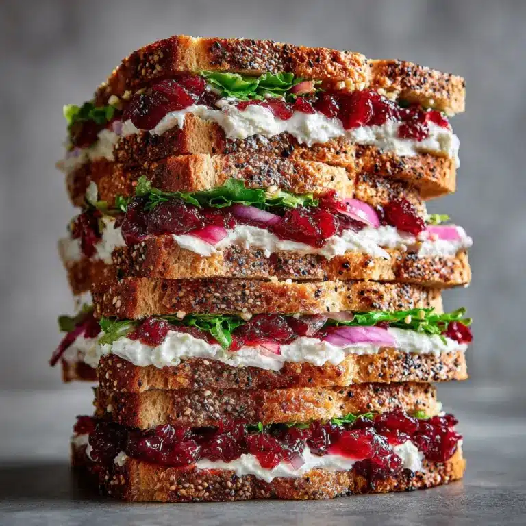 Cranberry Cream Cheese Turkey Salad Sandwiches Recipe