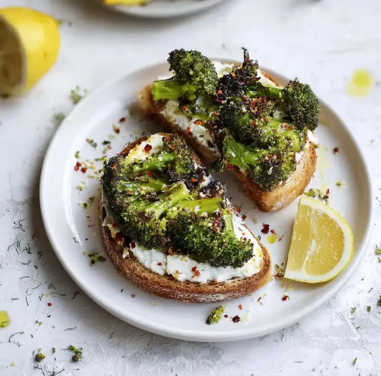 Roasted Broccoli Toast Recipe