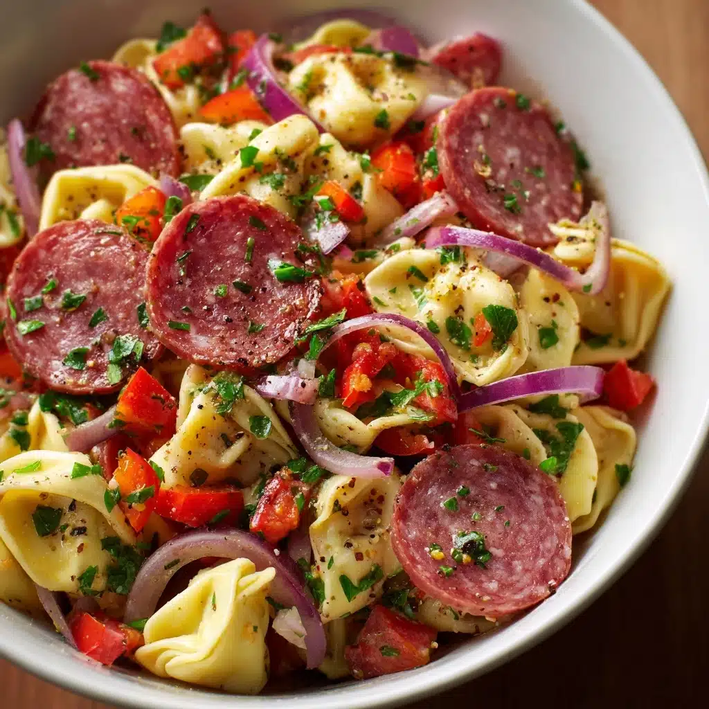Salami-Mozzarella Tortellini Pasta Salad Recipe