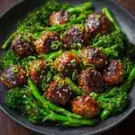 Sticky Mongolian Meatballs and Broccoli Recipe