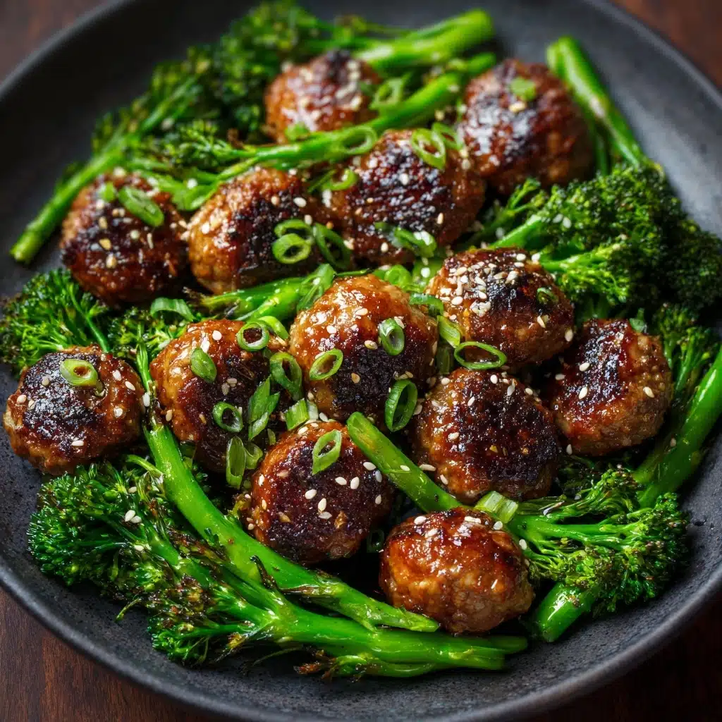 Sticky Mongolian Meatballs and Broccoli Recipe