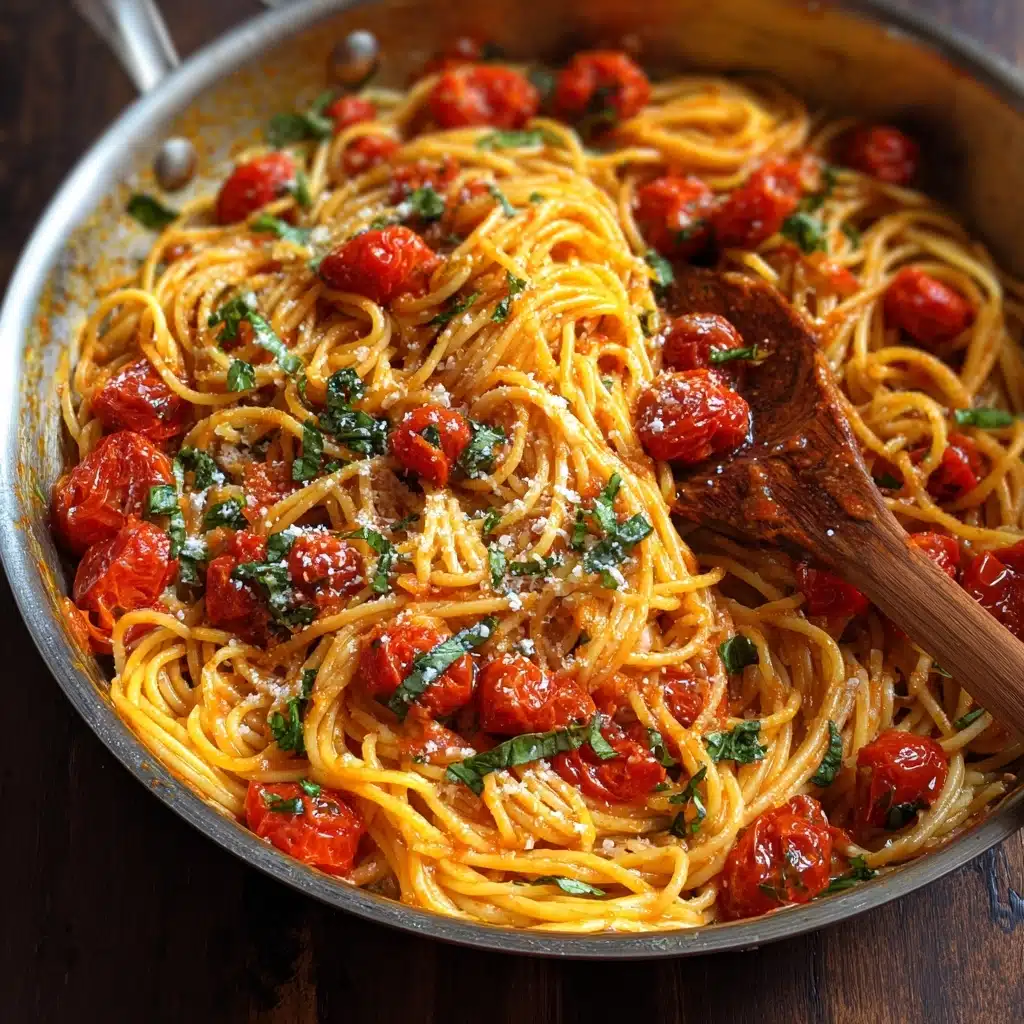 One Pan Creamy Tomato Pasta Recipe - Recipe Image