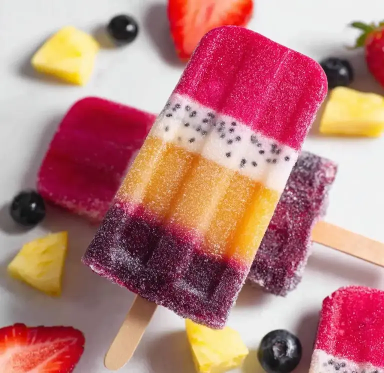 Rainbow Real Fruit Popsicles Recipe