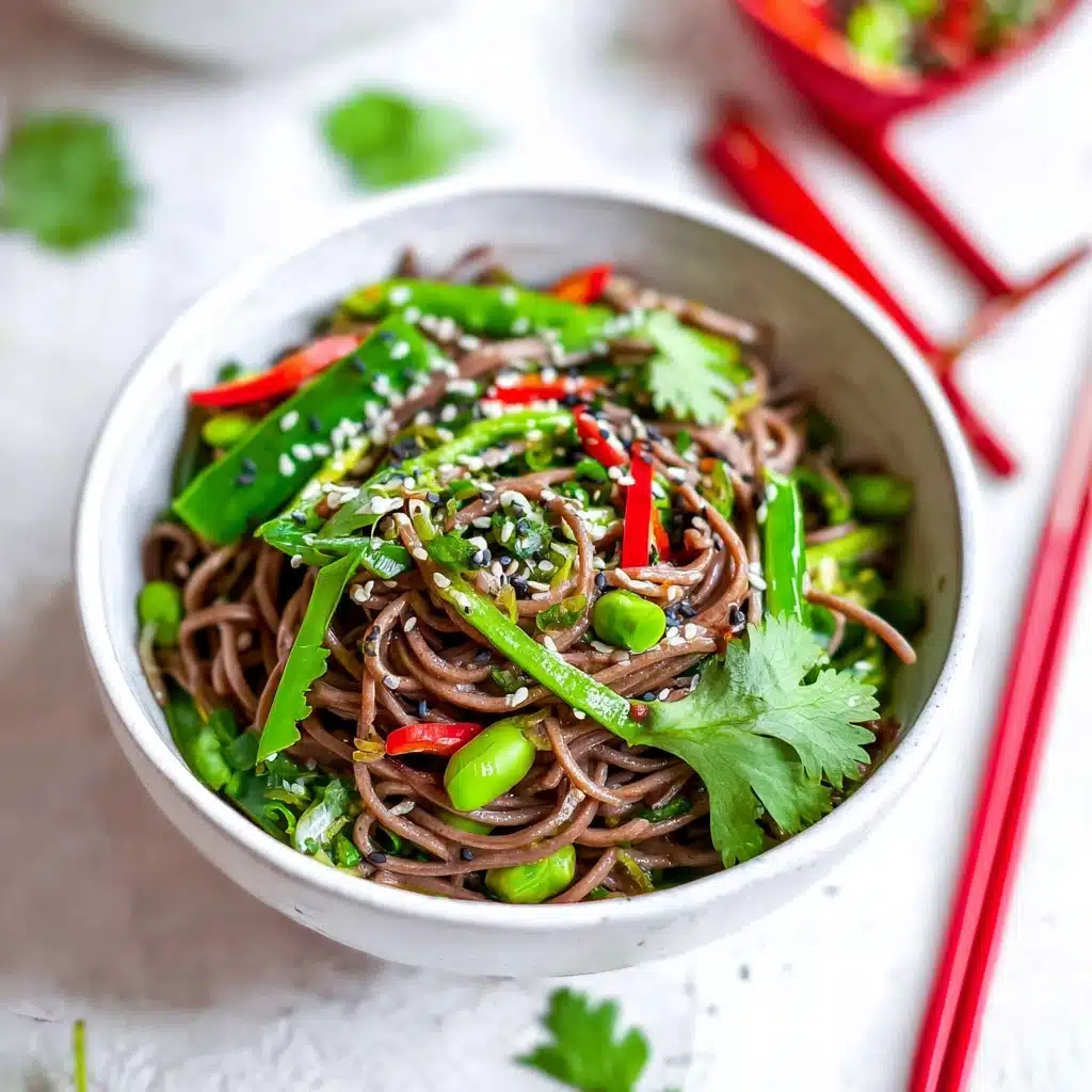 Soba Noodle Salad with Sesame Soy Dressing Recipe - Recipe Image