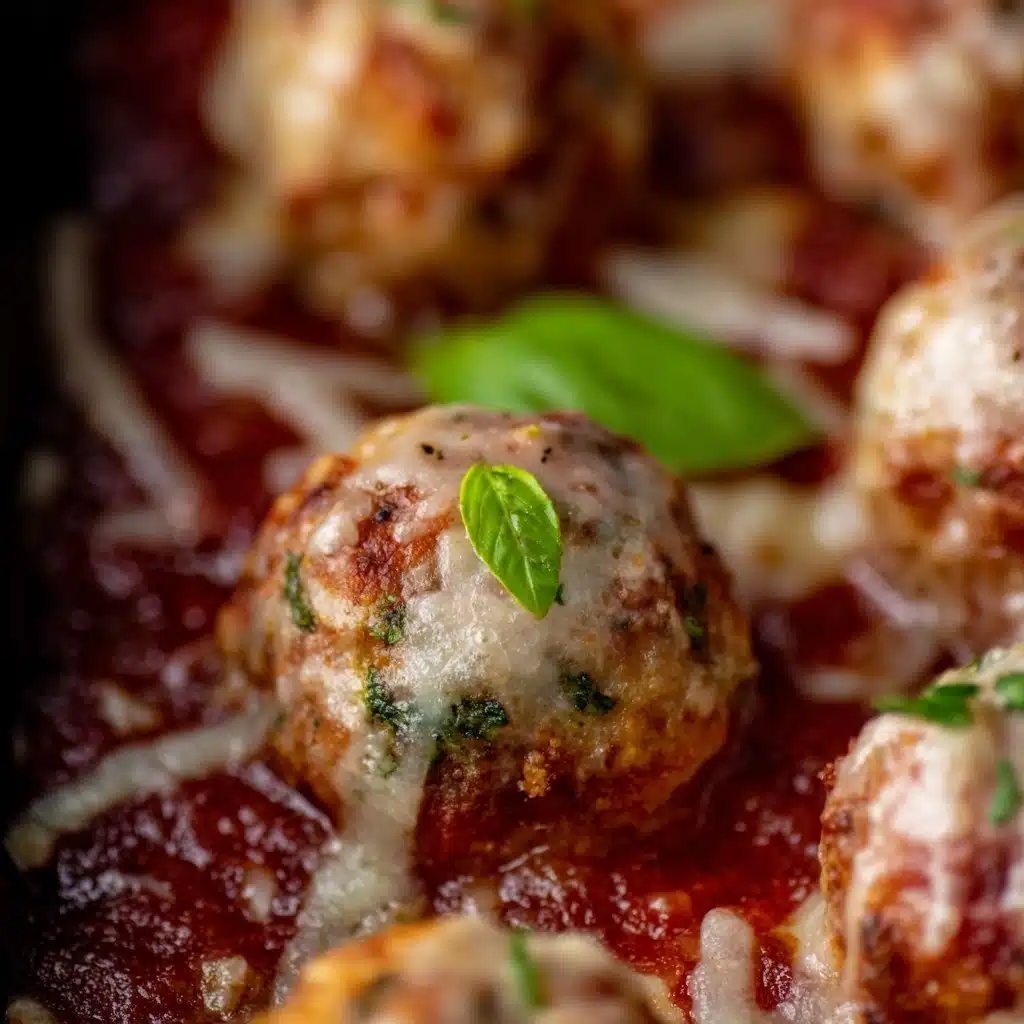 Chicken Parmesan Meatballs with Roasted Garlic Spaghetti Recipe - Recipe Image
